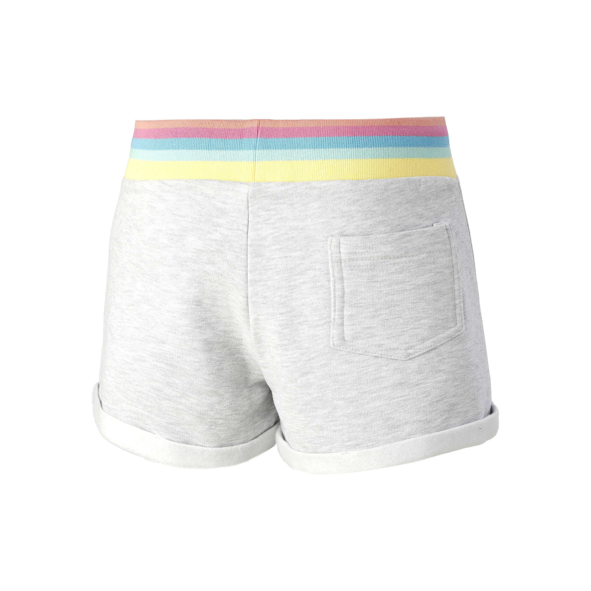Rainbow Cotton Shorts Damen - Grau, Mehrfarbig