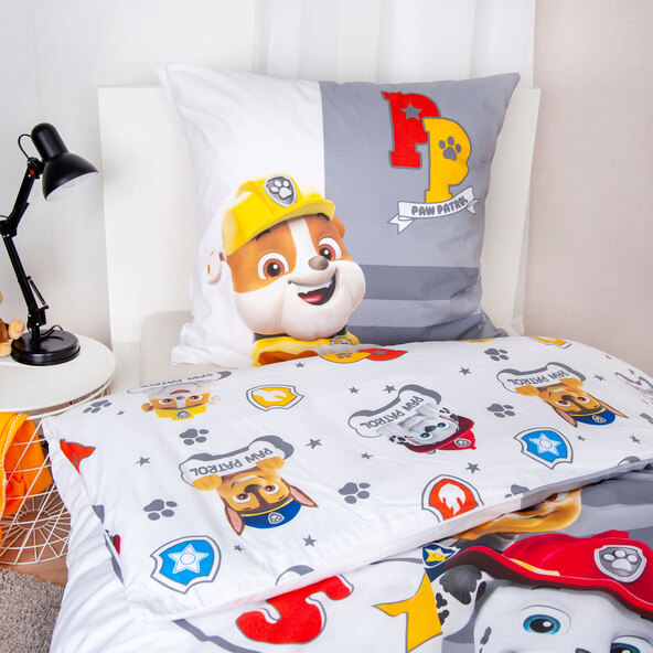 Bettwäsche Paw Patrol, 135 x 200 cm, weiß