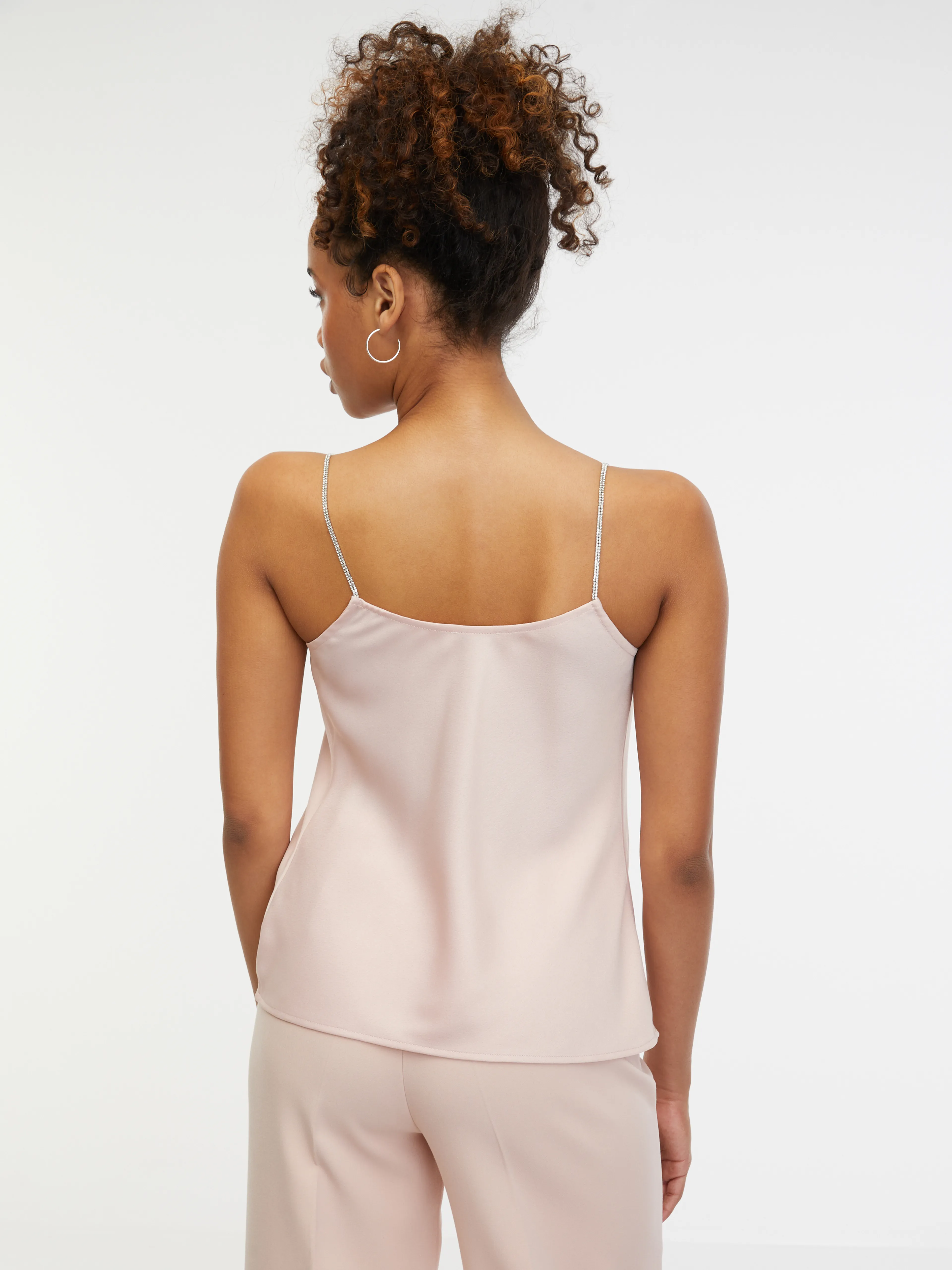 Hellrosa Damen-Satin-Top ORSAY