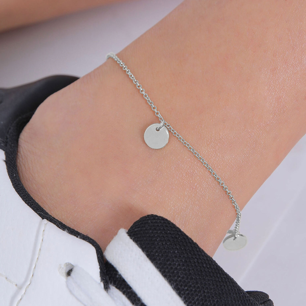 Elli Elli Bracelet de Cheville Bracelet de cheville femme pendentif plaquette geograph Bijoux