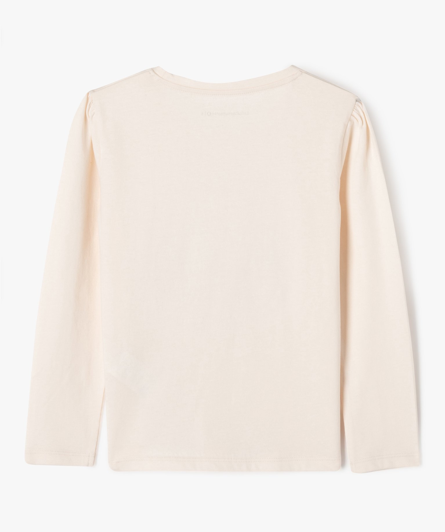 Tee-shirt manches longues à motif fille - LuluCastagnette ecru | GEMO