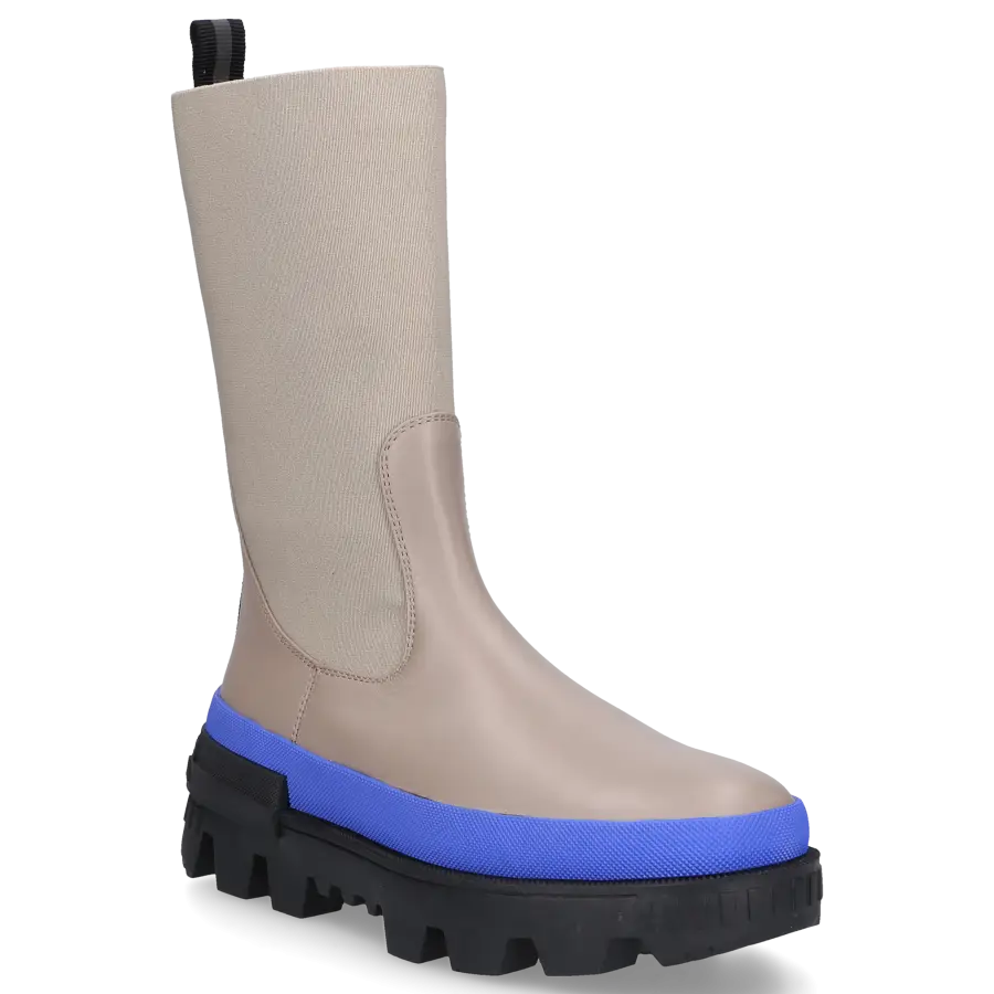 Moncler - Stiefeletten CHELSEA HIGH Kalbsleder - grau