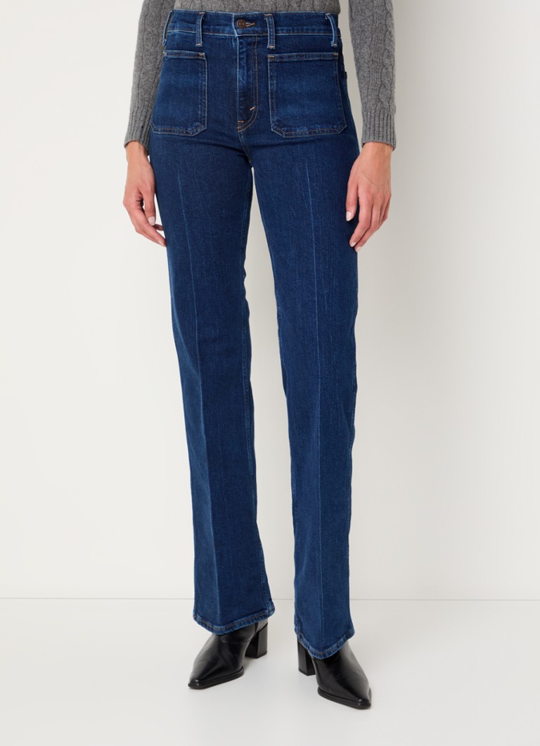 Blugi evazați cu talie înaltă Ralph Lauren Jenn, spălare închisă