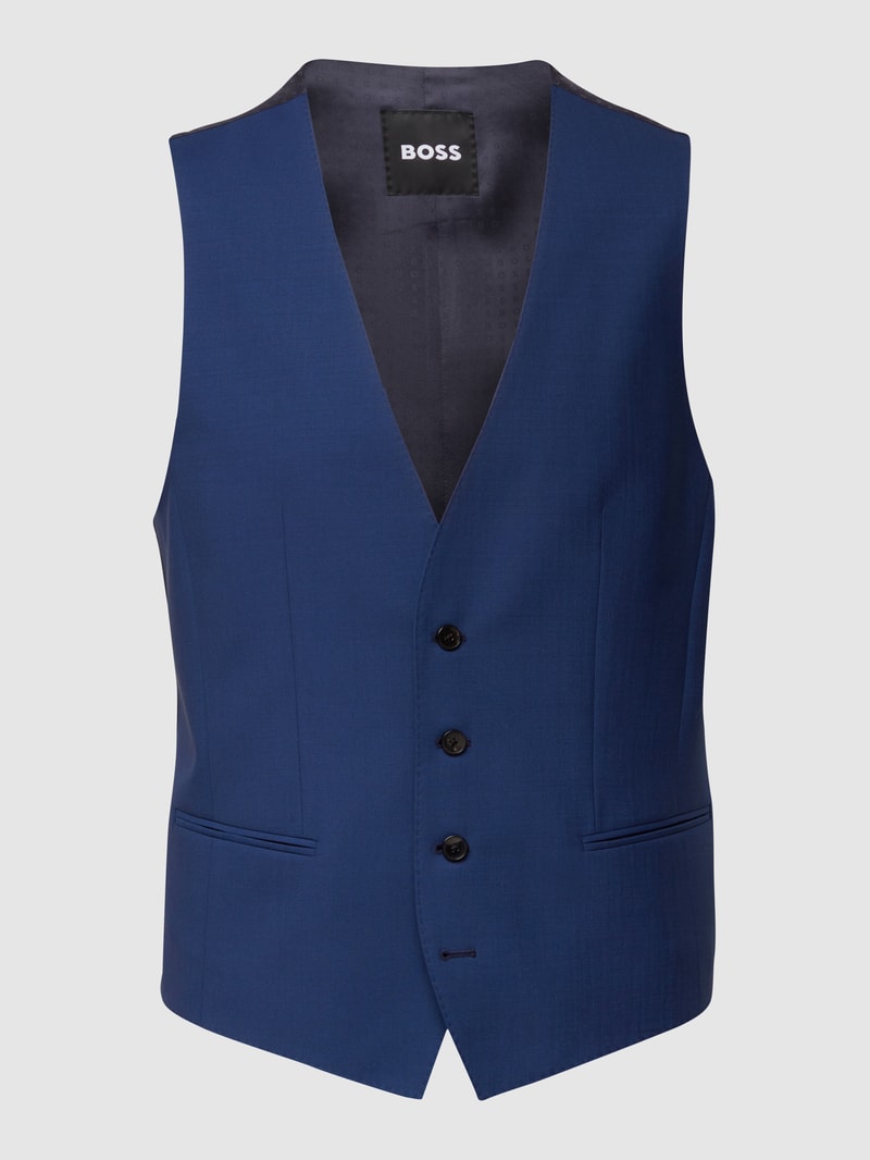 Weste mit Paspeltaschen Modell 'Huge Vest' in marineblau