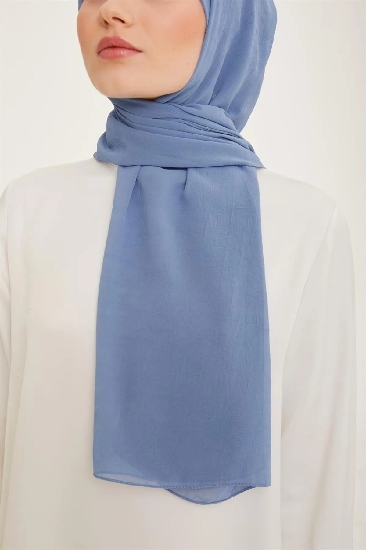 Armine  Trend Crinkle Chiffon-Schal – Atskrn-27 – Himmelblau