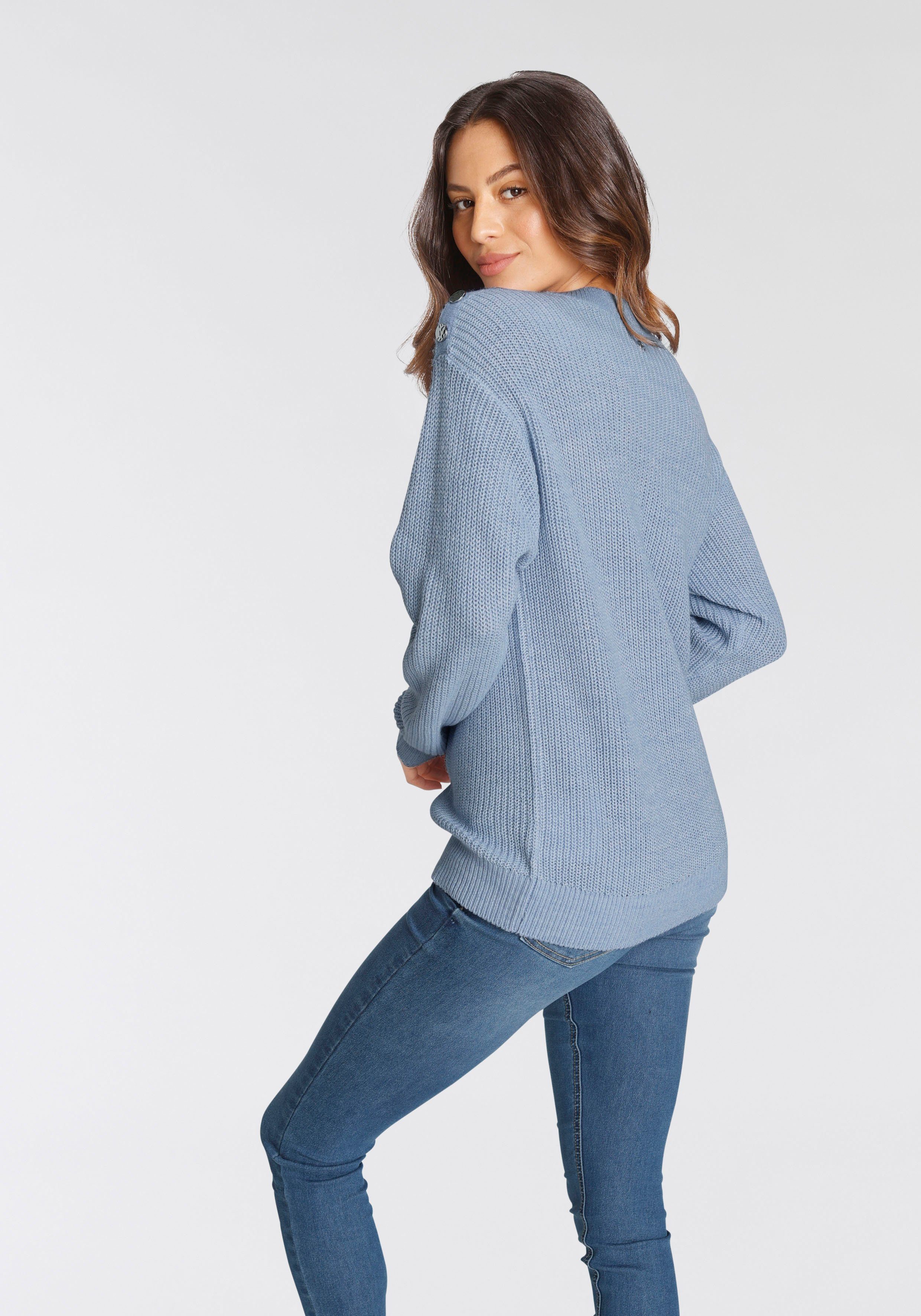Tamaris Strickpullover mit Knopfdetail