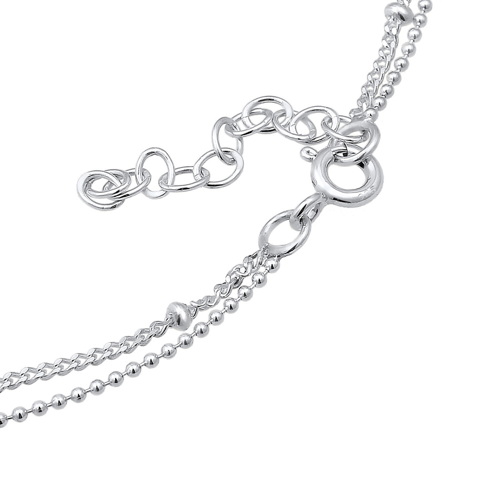 Elli Elli Bracelet Femmes Basic Layer Chaîne boules tendance géo en argent sterling 92 Bracelet