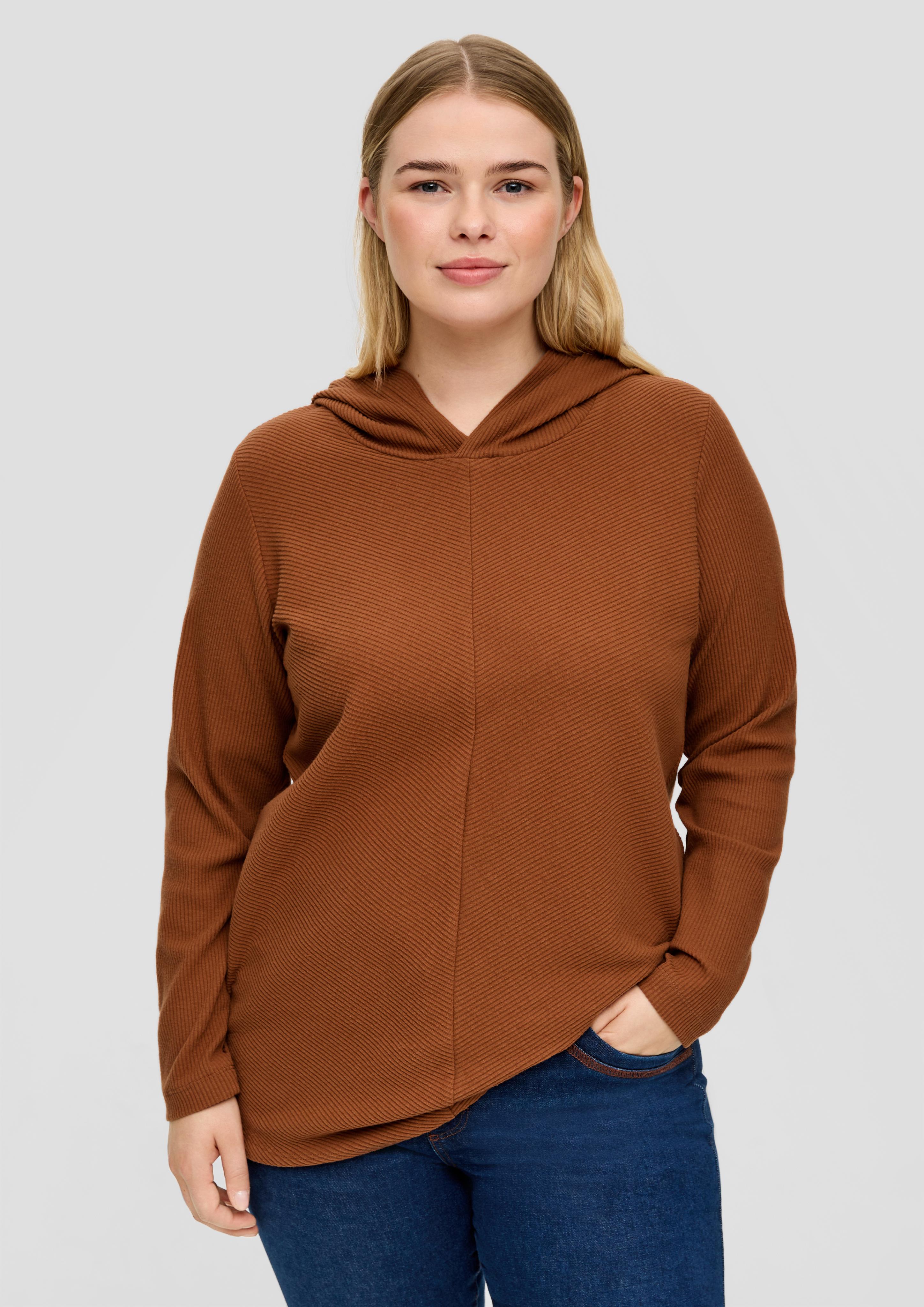 Weiches Kapuzenshirt in Rippstruktur  2135935-8755