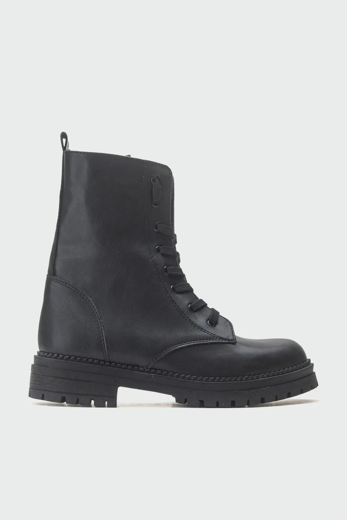 LuviShoes  Singa Black Skin Damenstiefel