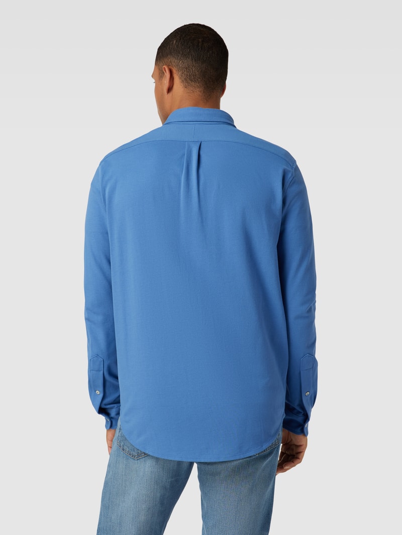 Slim Fit Freizeithemd mit Button-Down-Kragen in bleu