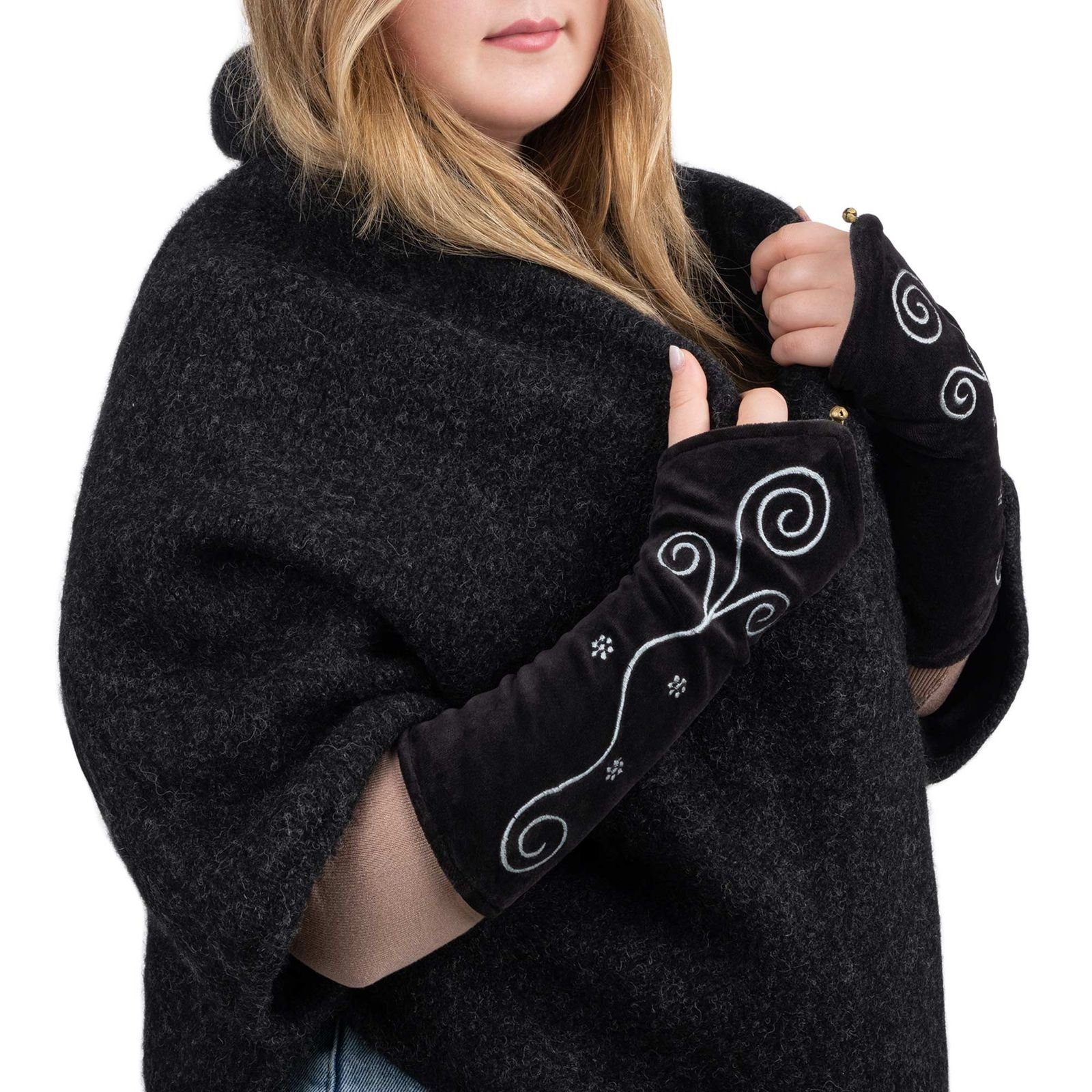 KUNST UND MAGIE Armstulpen Samt Stulpen Armstulpen Handwärmer Pulswärmer Handschuhe Boho Armlinge