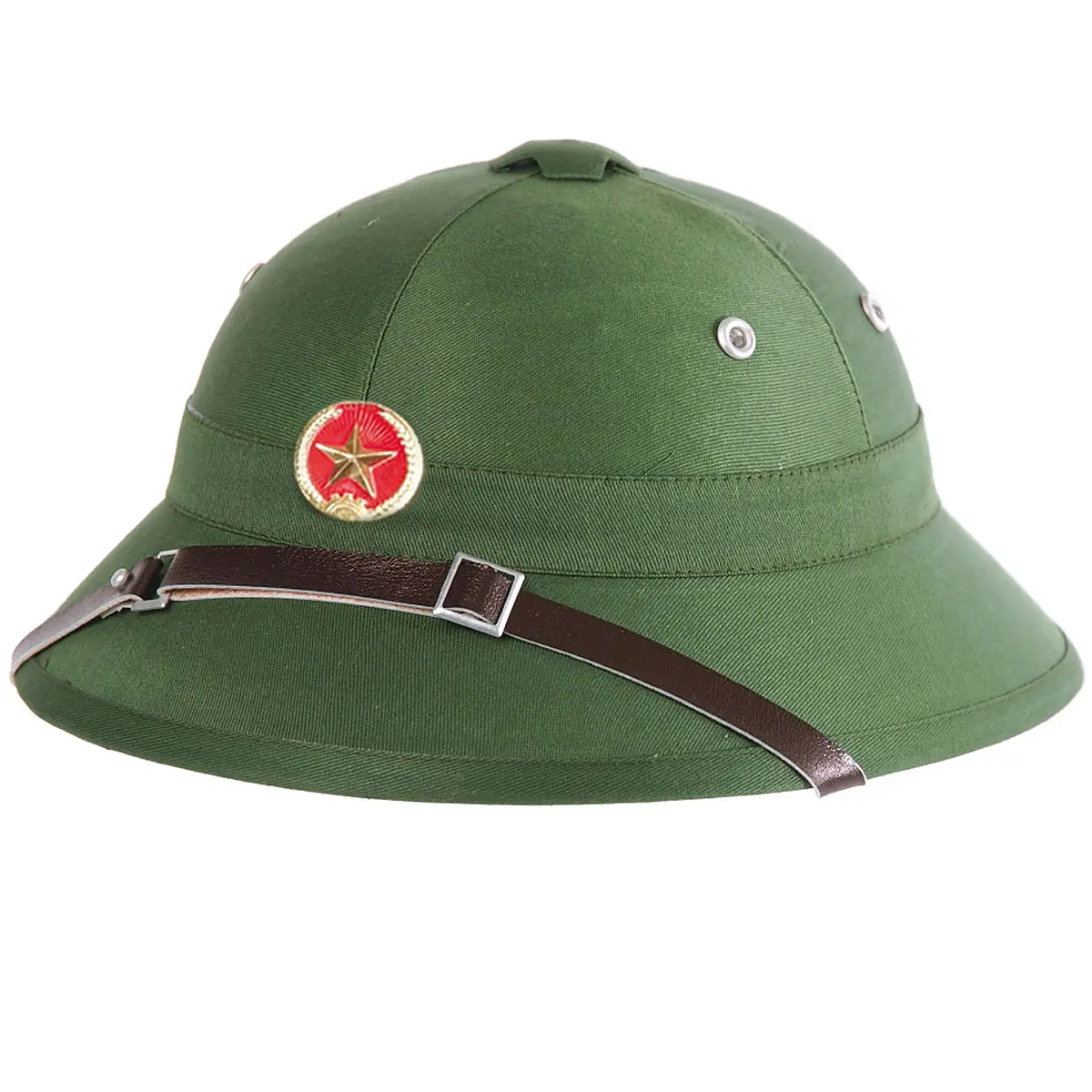 Vietcong Tropenhelm mit Abzeichen