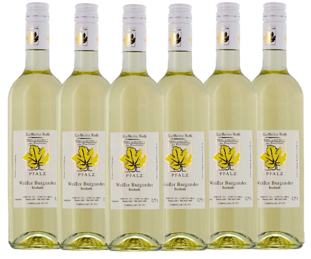 Wein- & Sektgut Karlheinz Roth Weingut Karlheinz Roth Weißer Burgunder QbA feinherb 2023 - 6er Karton