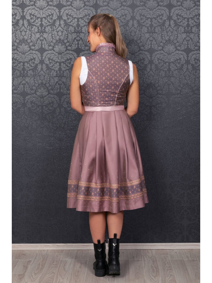 Edelnice Midi Dirndl 2-teilig Madeleine Stehkragen in rose günstig kaufen