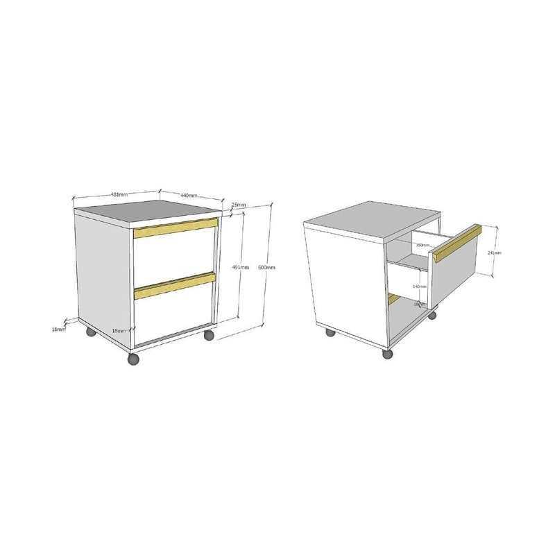 Caisson de bureau London anthracite
