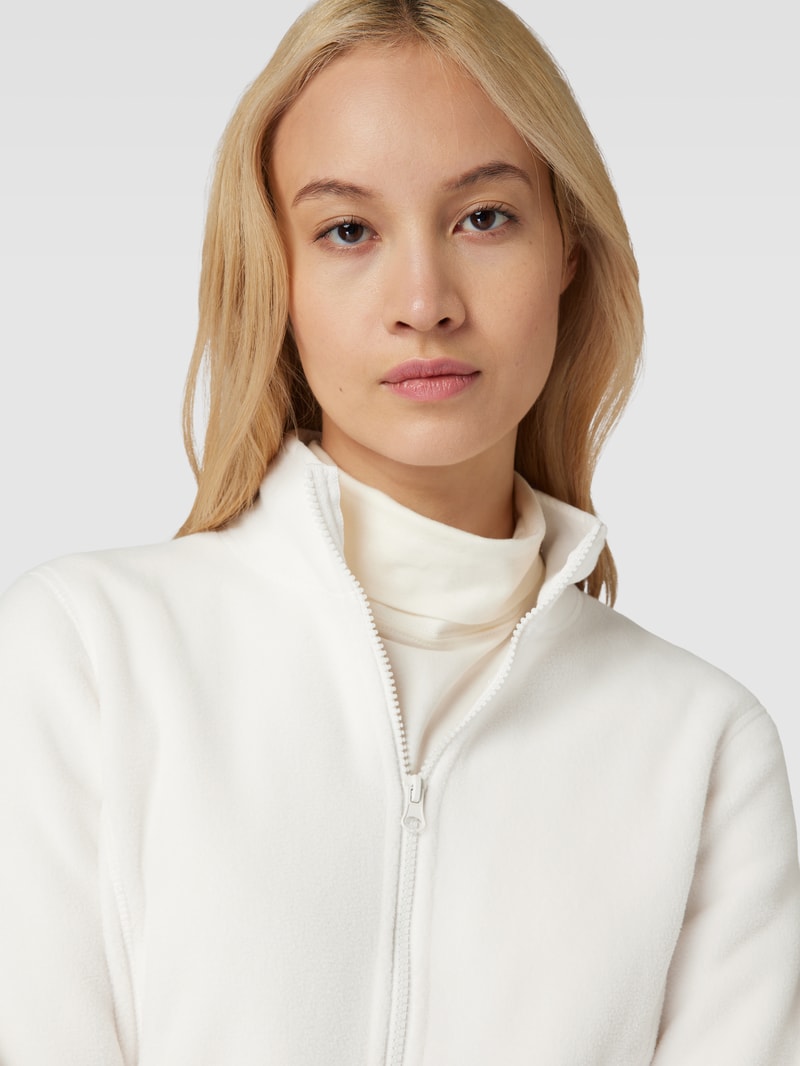 Fleecejacke mit Zweiwege-Reißverschluss in offwhite