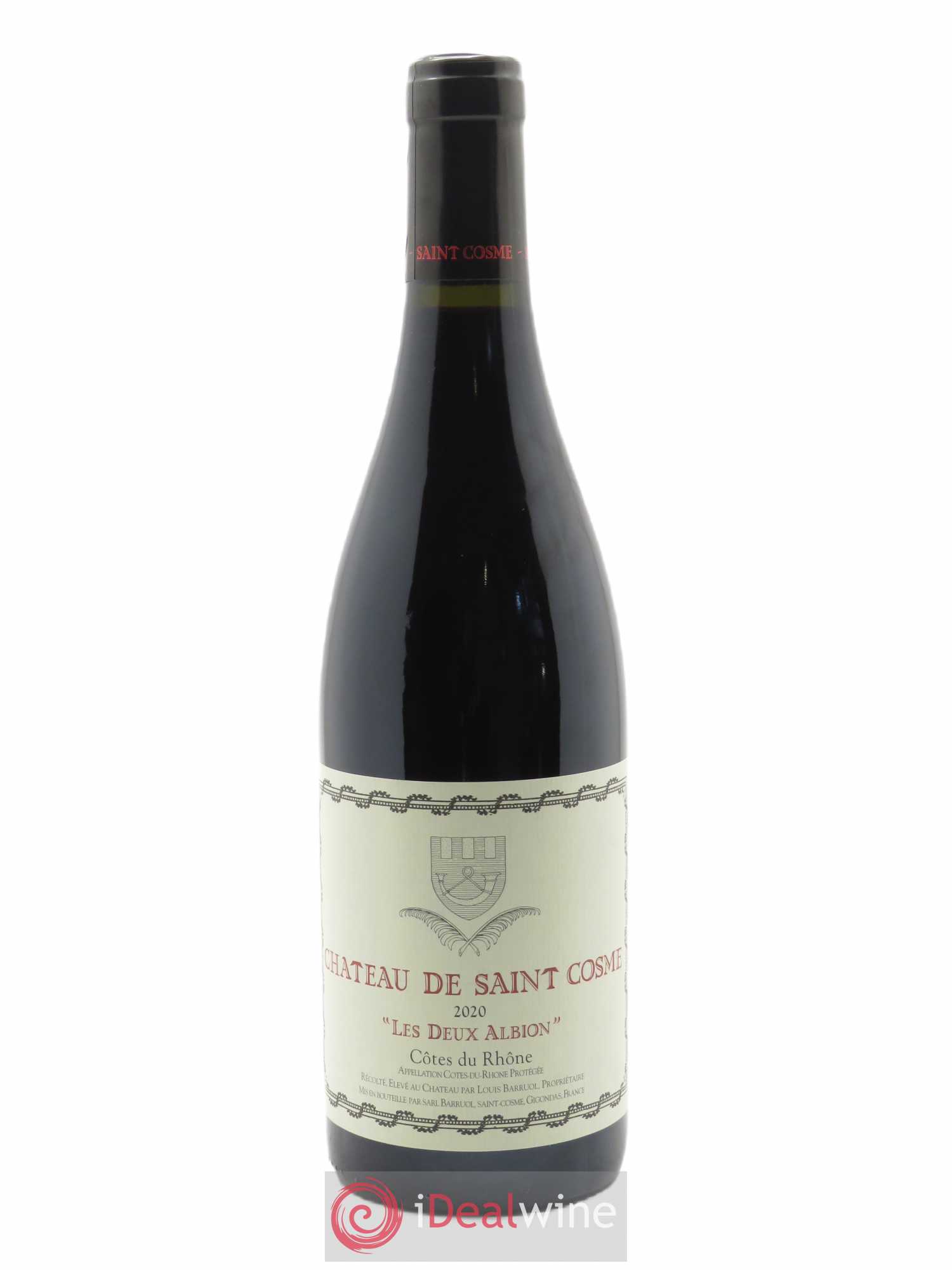 Côtes du Rhône Les Deux Albion Saint Cosme  2020 - Lot de 1 Bouteille