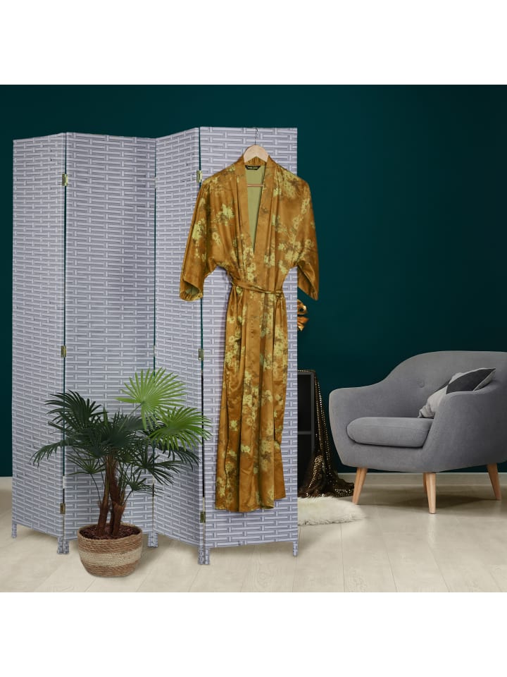 relaxdays Paravent in Grau/ Weiß - (B)160 x (H)170 cm günstig kaufen onesize