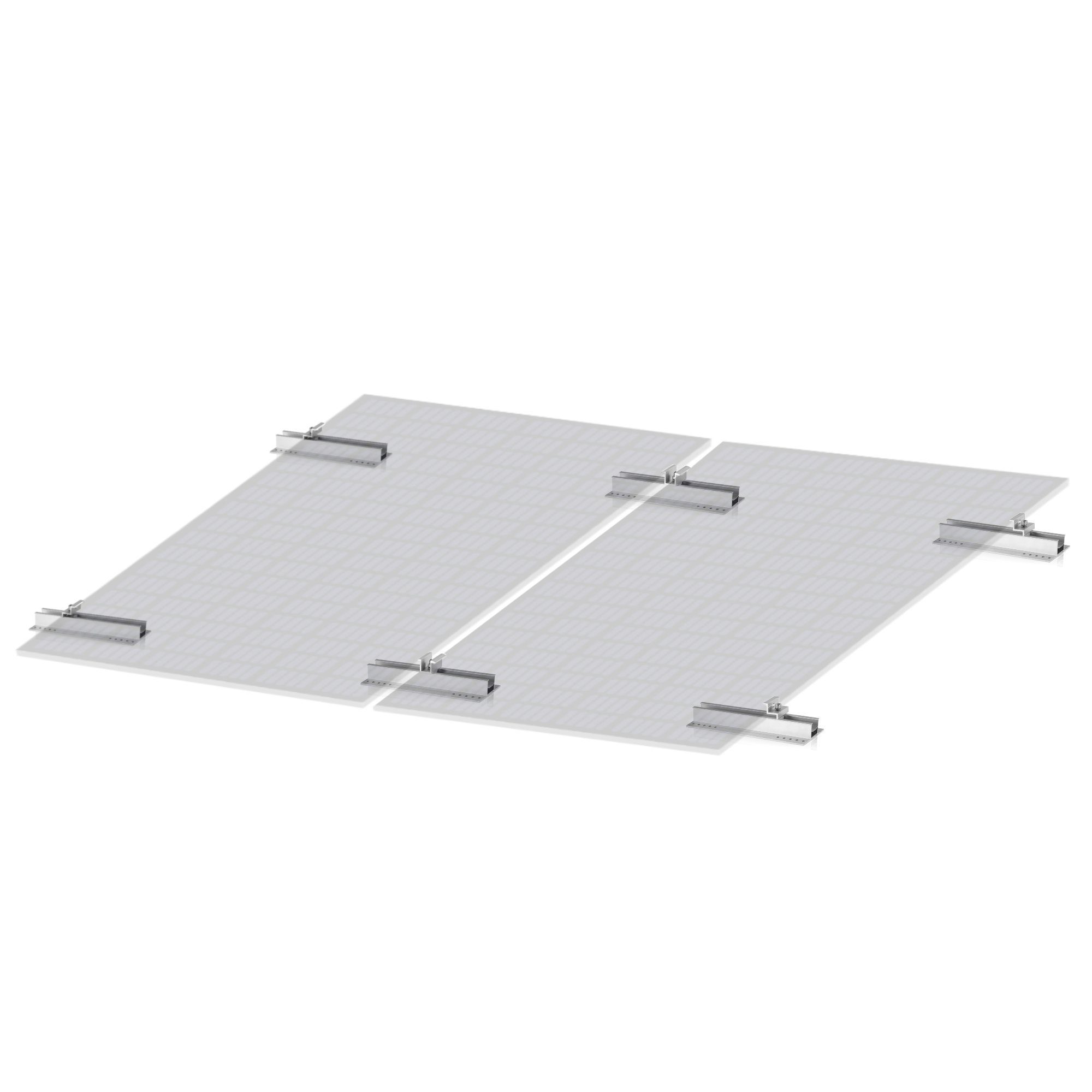 Zelsius Solarmodul Zelsius Solarpanel Halterung für 2 Solarpanele, Solarmodul Halterung, (Set, Set)