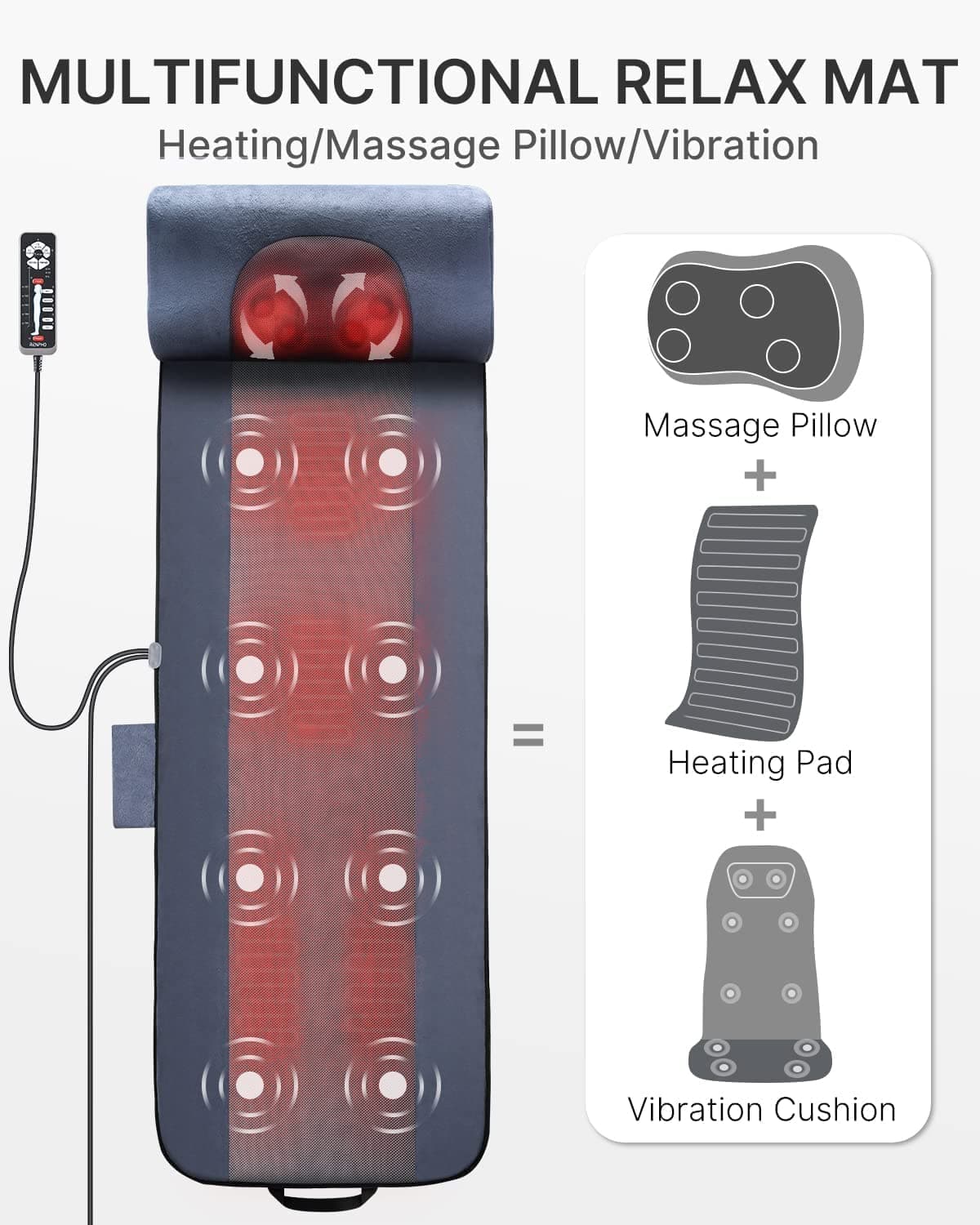 Massagematte mit Wärmefunktion
