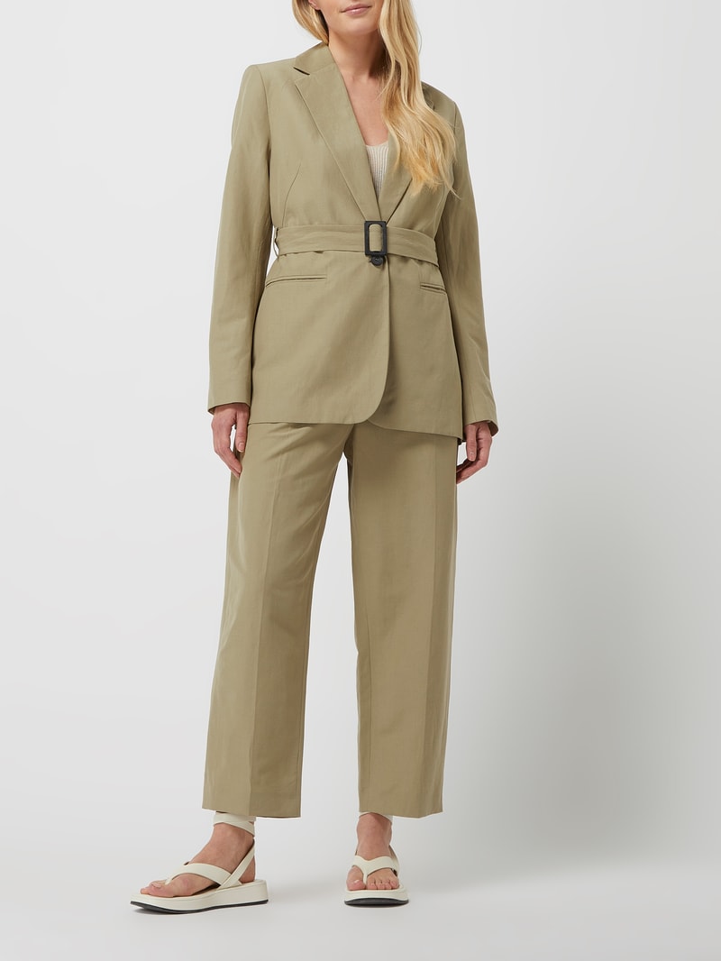 Blazer mit Taillengürtel in schilf