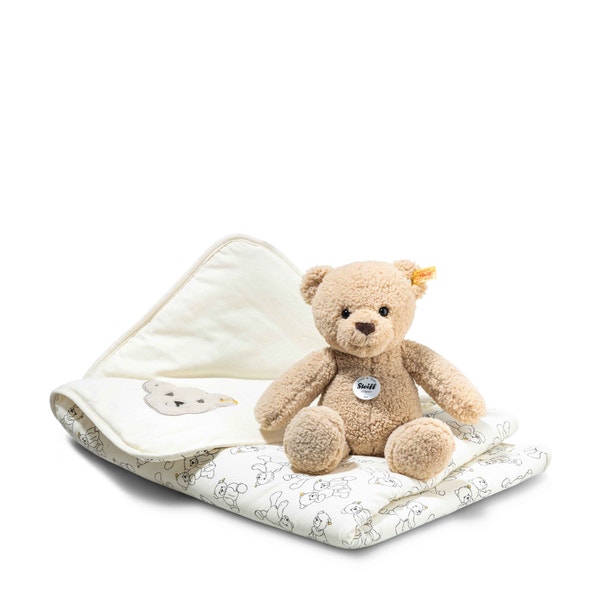 Geschenkset Ben Teddybär mit Decke, 34 cm, mehrfarbig