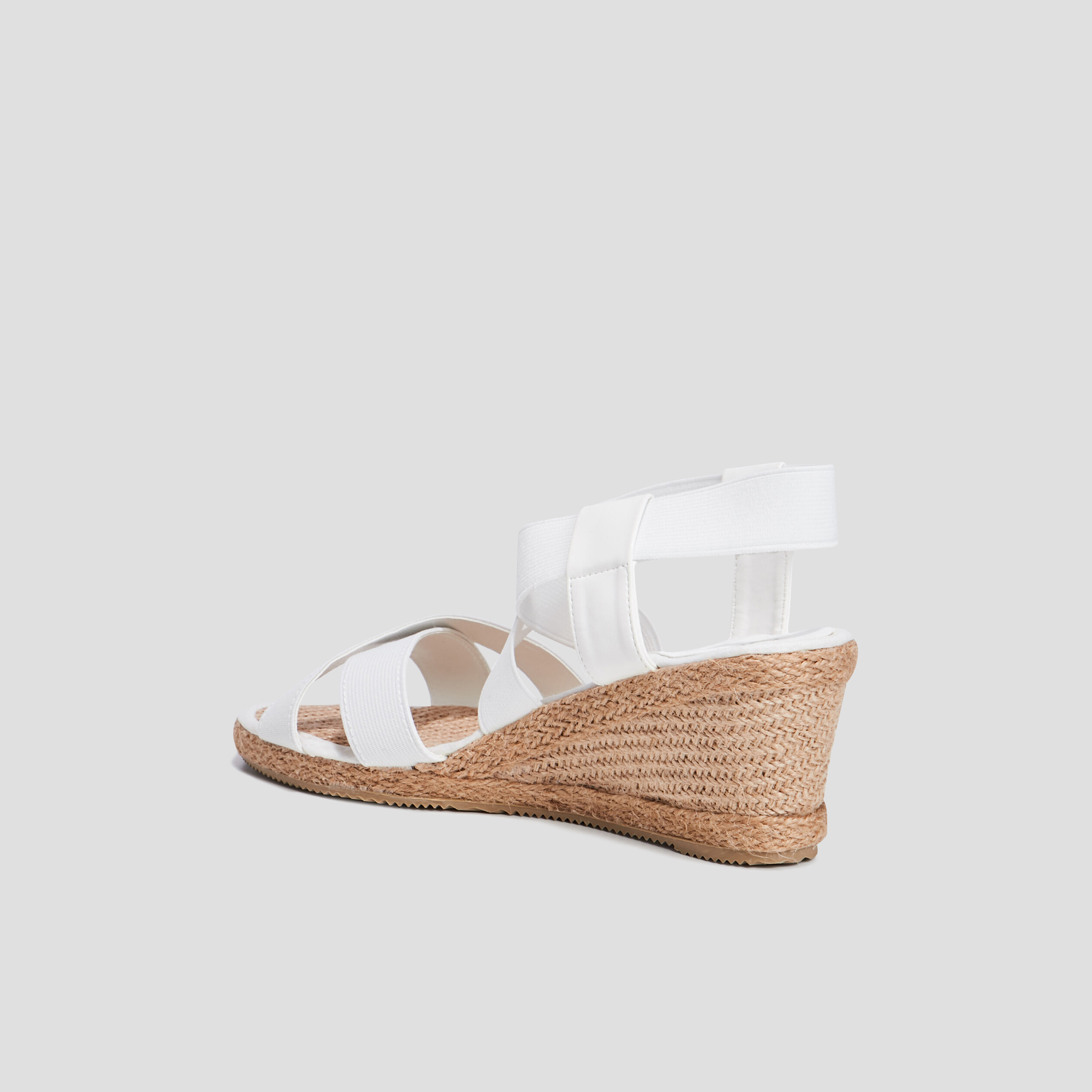 Sandales compensées blanc femme | La Halle