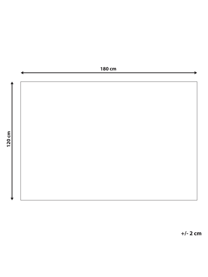 Beliani Outdoorteppich PUNE in Grün/Weiß - (W) 120 x (H) 0.5 x (L) 180 cm günstig kaufen onesize