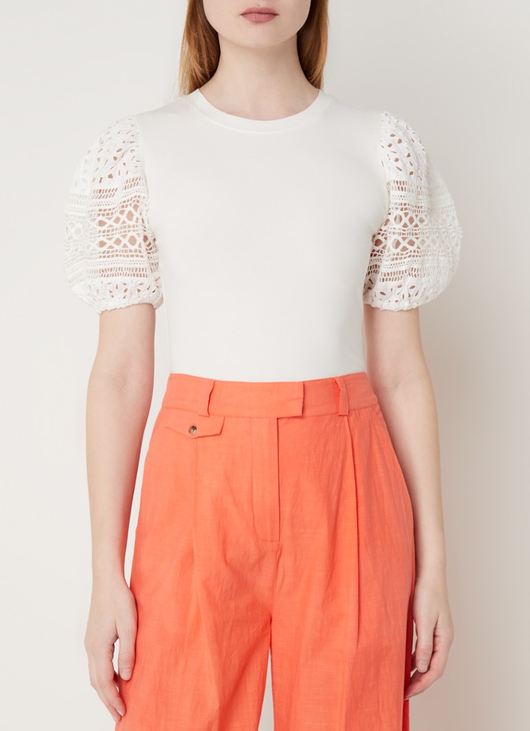 French Connection  Rosana T-shirt met broderie