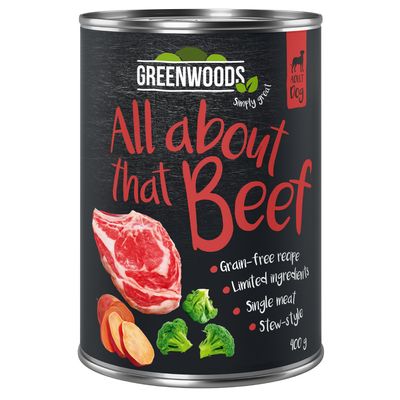 1,5 kg Greenwoods Trockenfutter + 6 x 400 g gemischtes Paket Nassfutter
