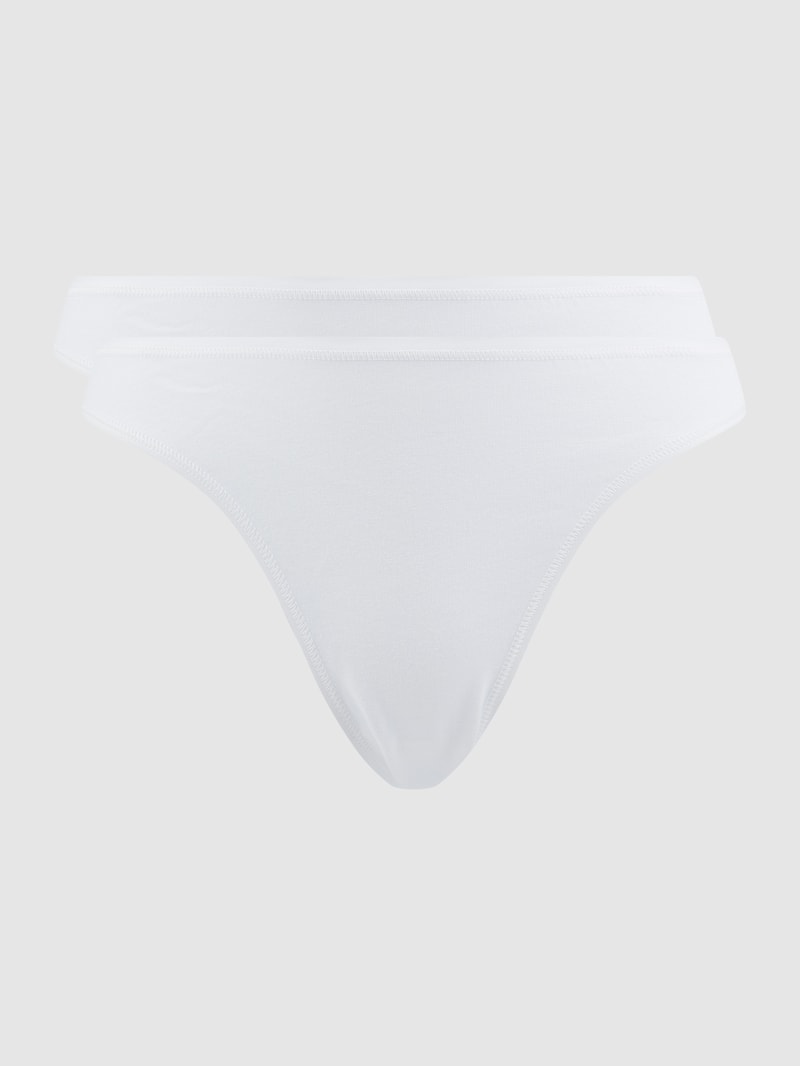 String mit Stretch-Anteil im 2er-Pack in weiß