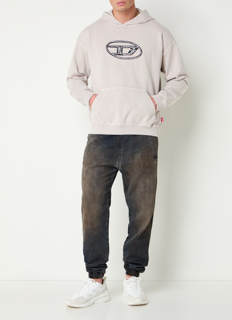 Felpa con cappuccio Diesel S-Boxt-Hood-Q7 con logo stampato