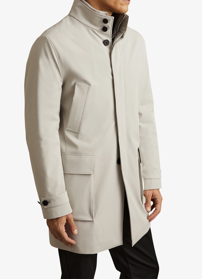 Parka Reiss Player z pikowaniem i kieszeniami z klapkami