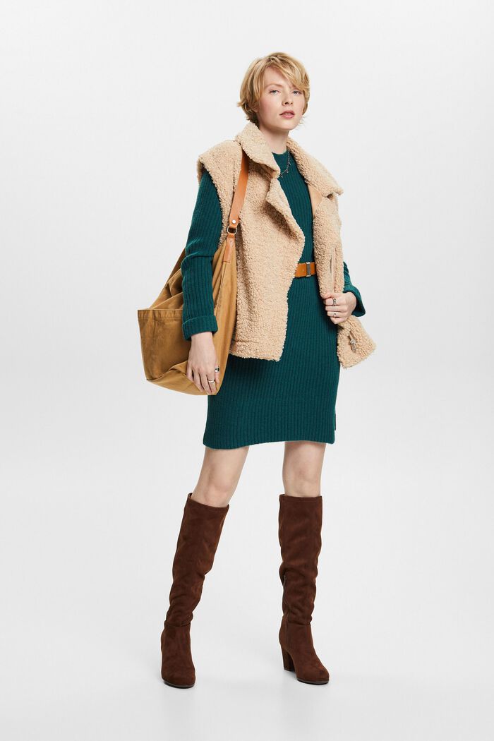 Minikleid aus Rippstrick