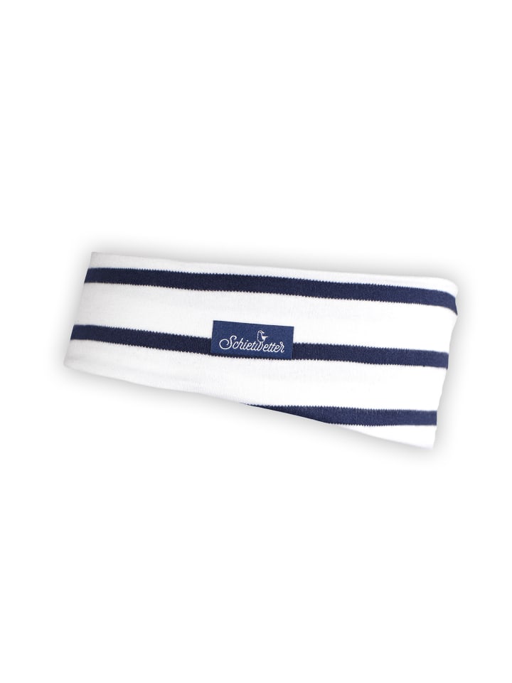 SCHIETWETTER Stirnband  dehnbar, modisch, flauschig in weiß-navy günstig kaufen onesize