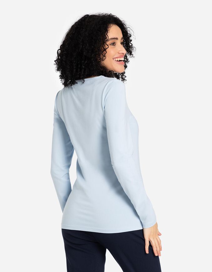 Langarmshirt - V-Ausschnitt