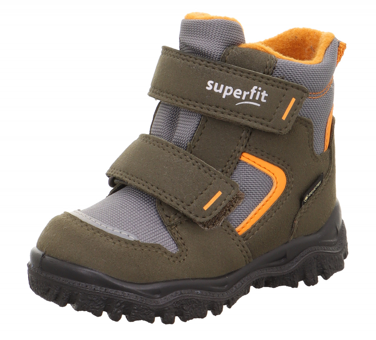 HUSKY1 - Grün/Orange Boots mit Klettverschluss