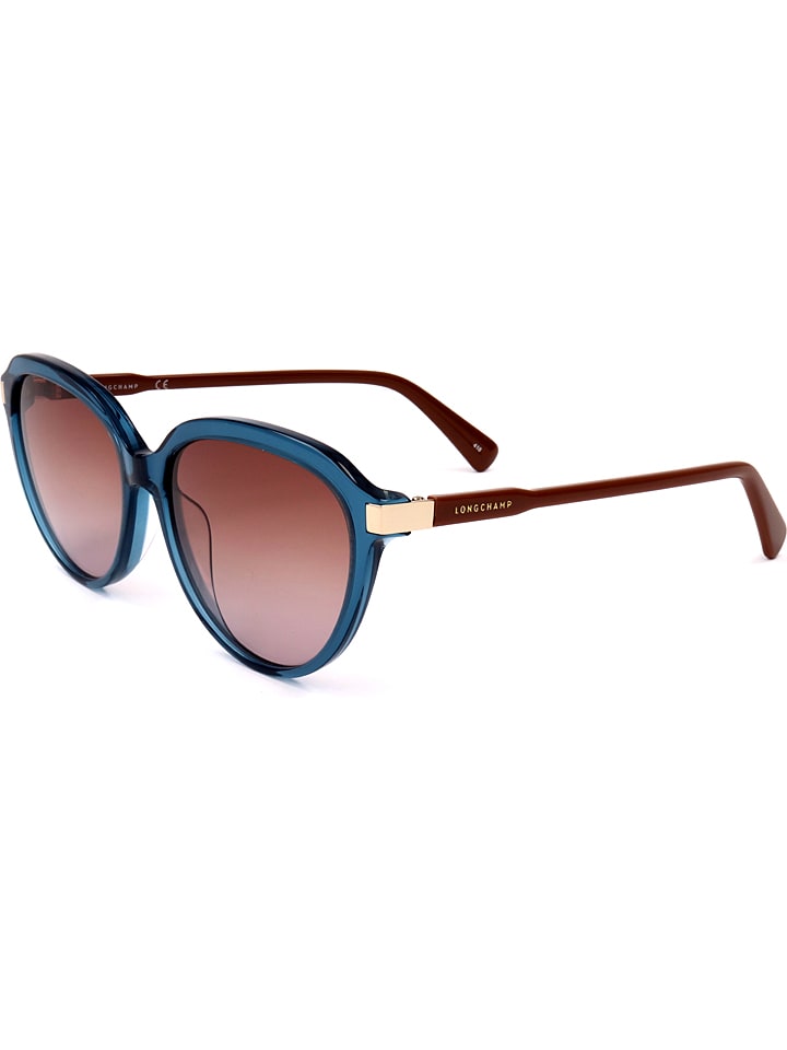 Longchamp Damen-Sonnenbrille in Blau/ Braun günstig kaufen 56