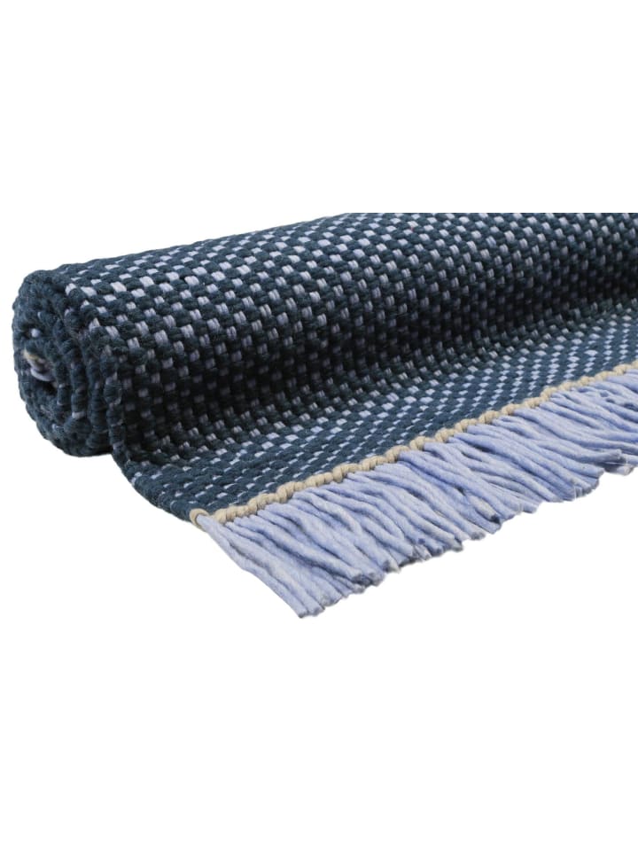 ESPRIT Handweb-Teppich Casa in blau günstig kaufen