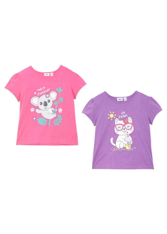 Mädchen T-Shirt (2er Pack)