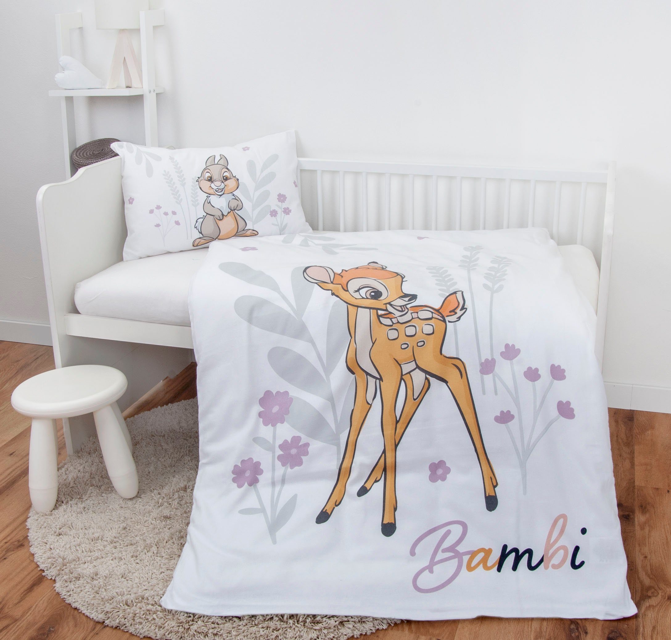 Babybettwäsche ´s Bambi, , Flanell, mit liebevollem Motiv