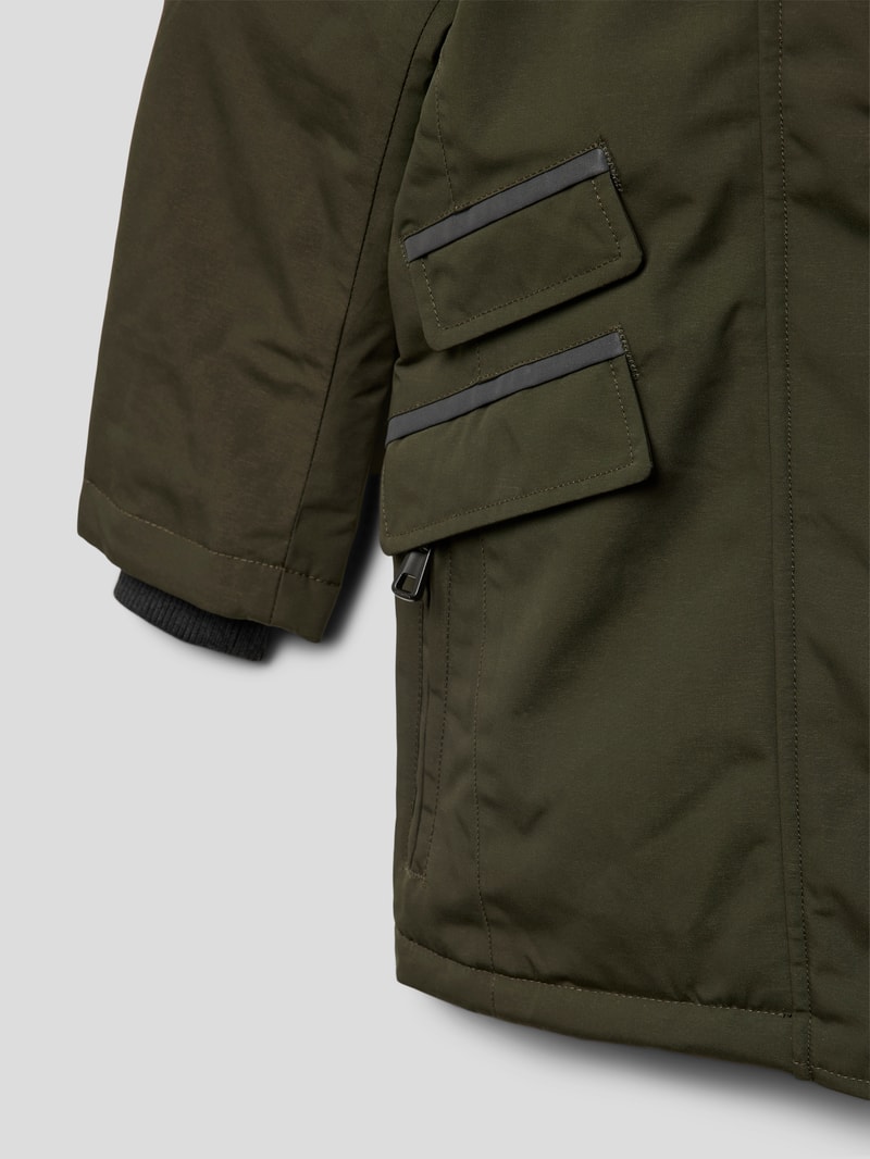 Funktionsjacke mit Label-Detail Modell 'Enterprise' in olivgrün