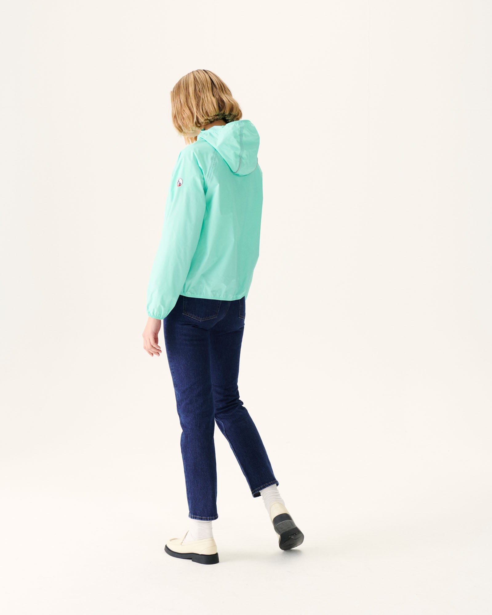 Imperméable à capuche Menthe pastel Singapore