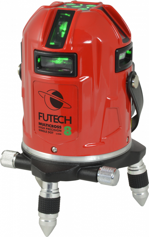 Futech 040.08G MC8 HPSD Laser verde în cruce cu 8 linii