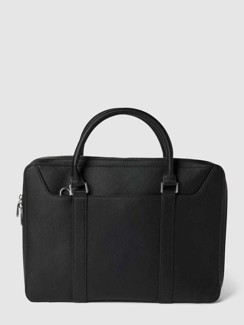 Laptoptasche mit Label-Applikation in schwarz