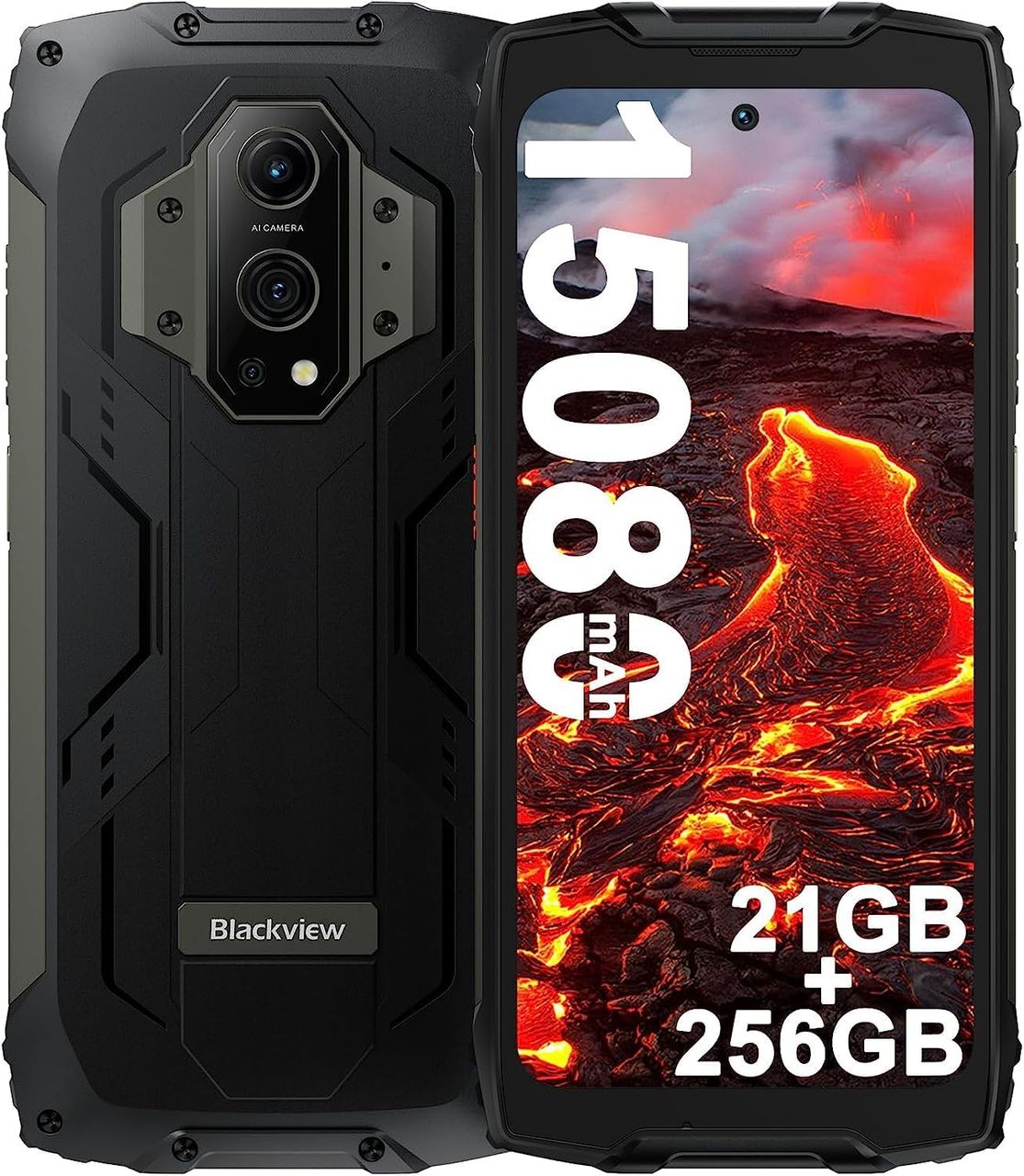 Blackview BV9300 schwarz Rugged Smartphone Entfernungsmesser 6,7