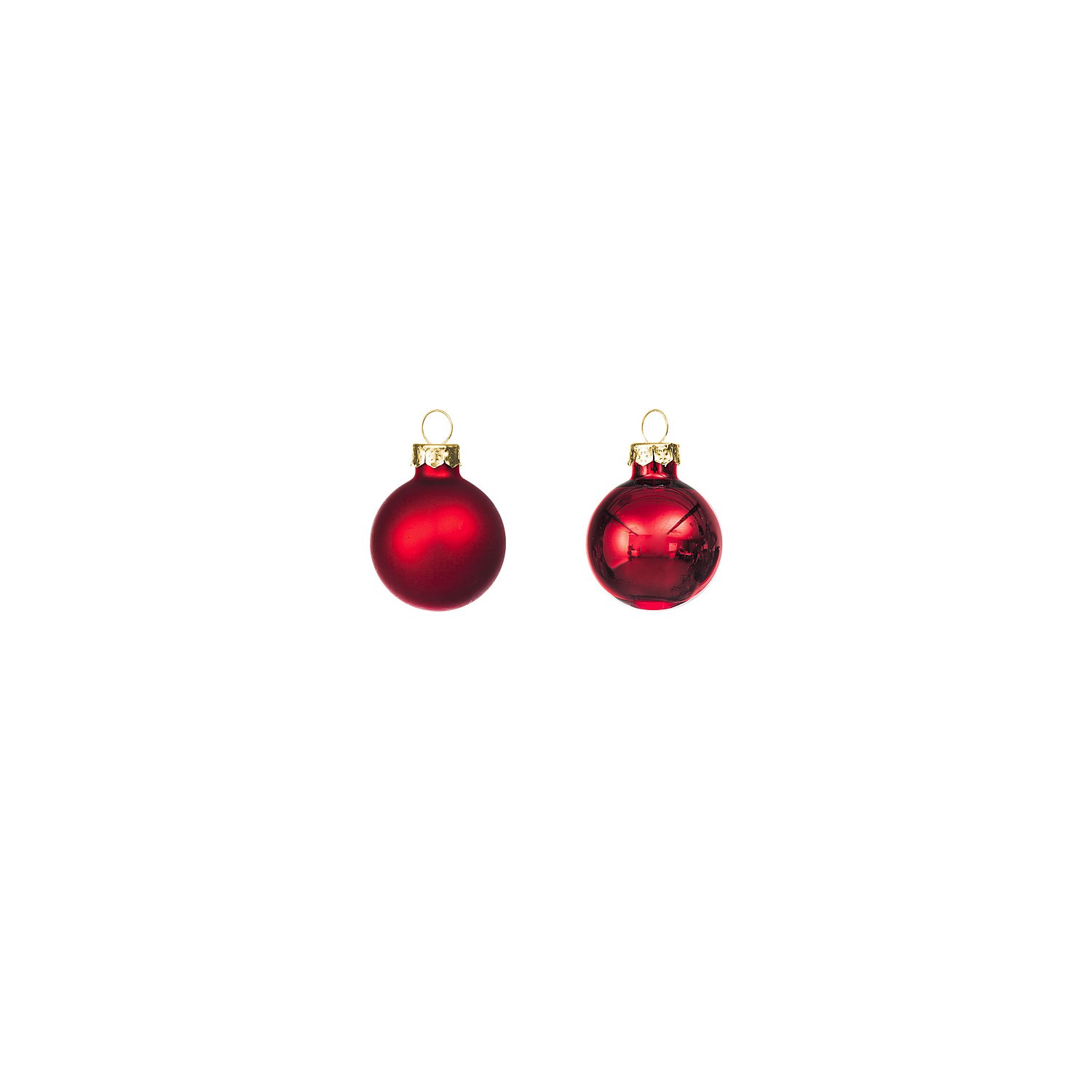 Weihnachtskugeln aus Glas, rot, 2 cm Ø, 25 Stück