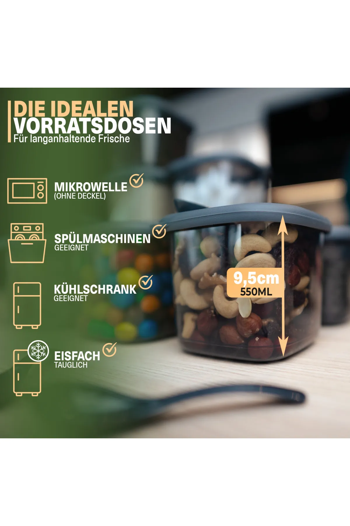 Viwares  Vorratsdosen 12er Set - Kleiner Vorratsbehälter