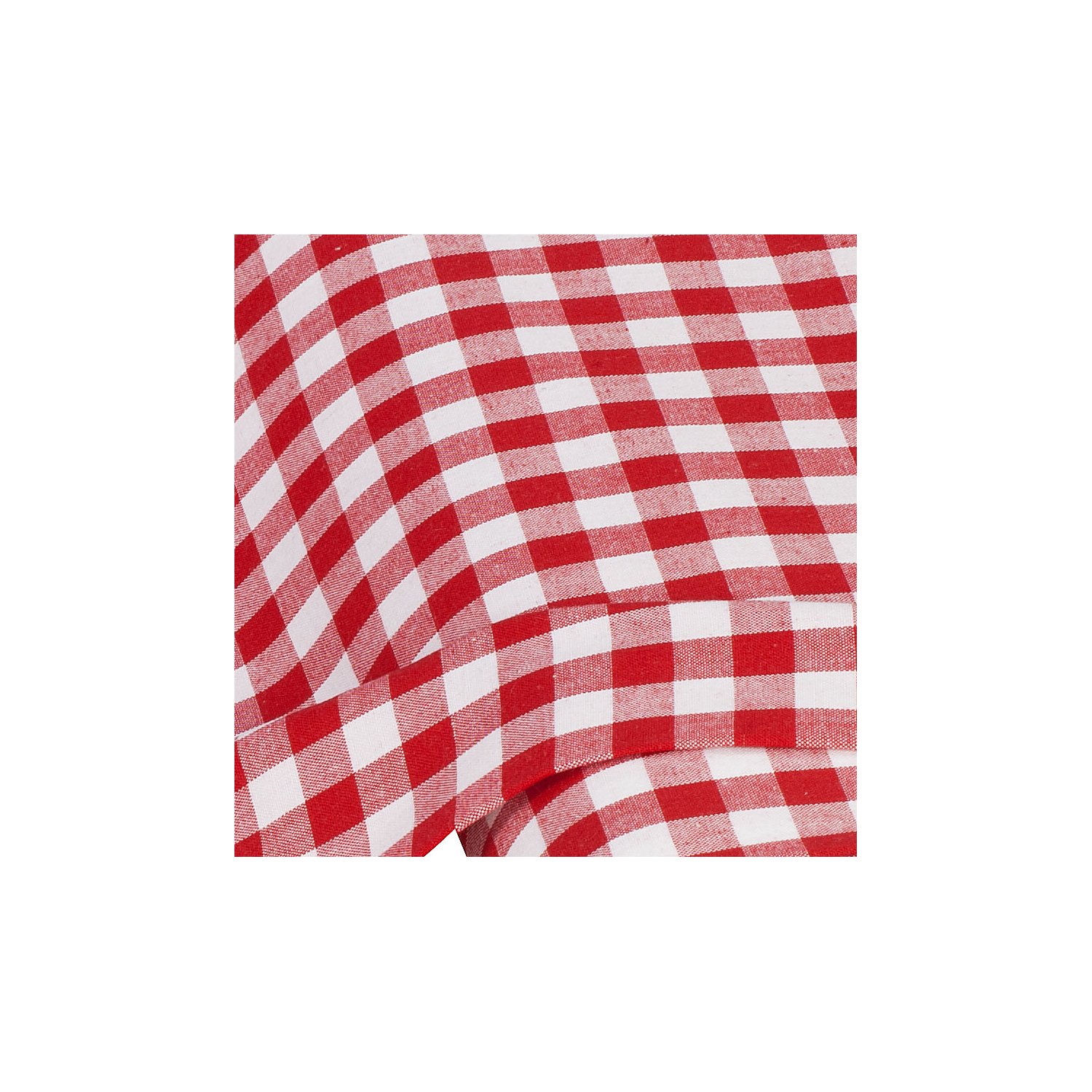 Buntgewebtes Vichykaro 1 x 1 cm, rot/weiß