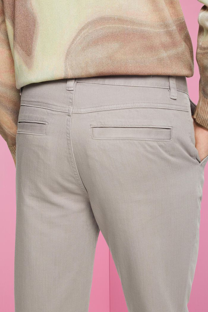 Baumwollhose, konisches Bein, lockere Passform